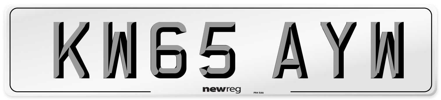 KW65 AYW Number Plate from New Reg